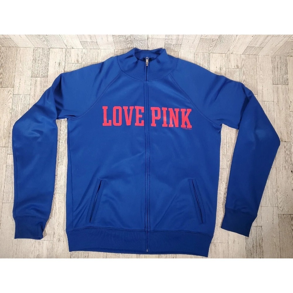Victoria's Secret PINK Jacket Size MEDIUM 5th & Ocean KU Jayhawks Blue